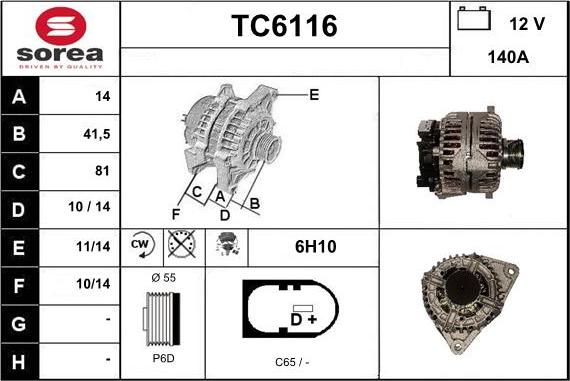 Sera TC6116 - Alternator www.molydon.hr