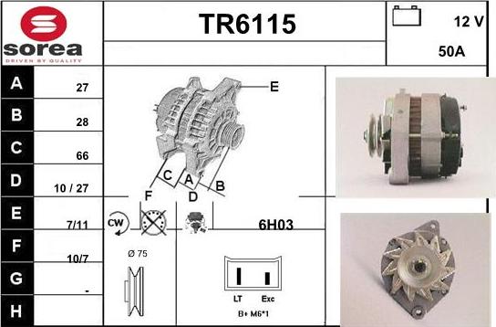Sera TR6115 - Alternator www.molydon.hr