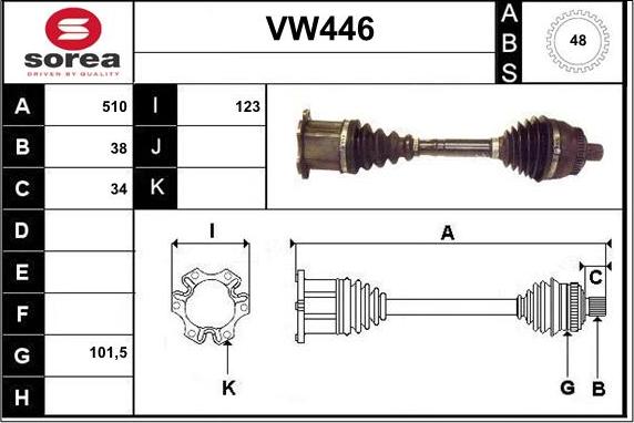 Sera VW446 - Izlazno osovina, diferencijal www.molydon.hr