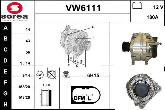 Sera VW6111 - Alternator www.molydon.hr