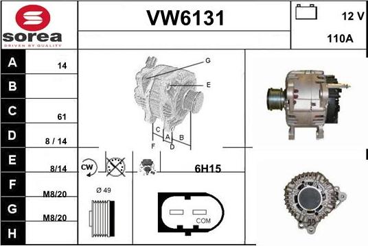 Sera VW6131 - Alternator www.molydon.hr