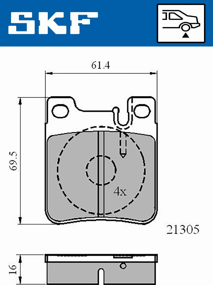 SKF VKBP 90502 - Komplet Pločica, disk-kočnica www.molydon.hr