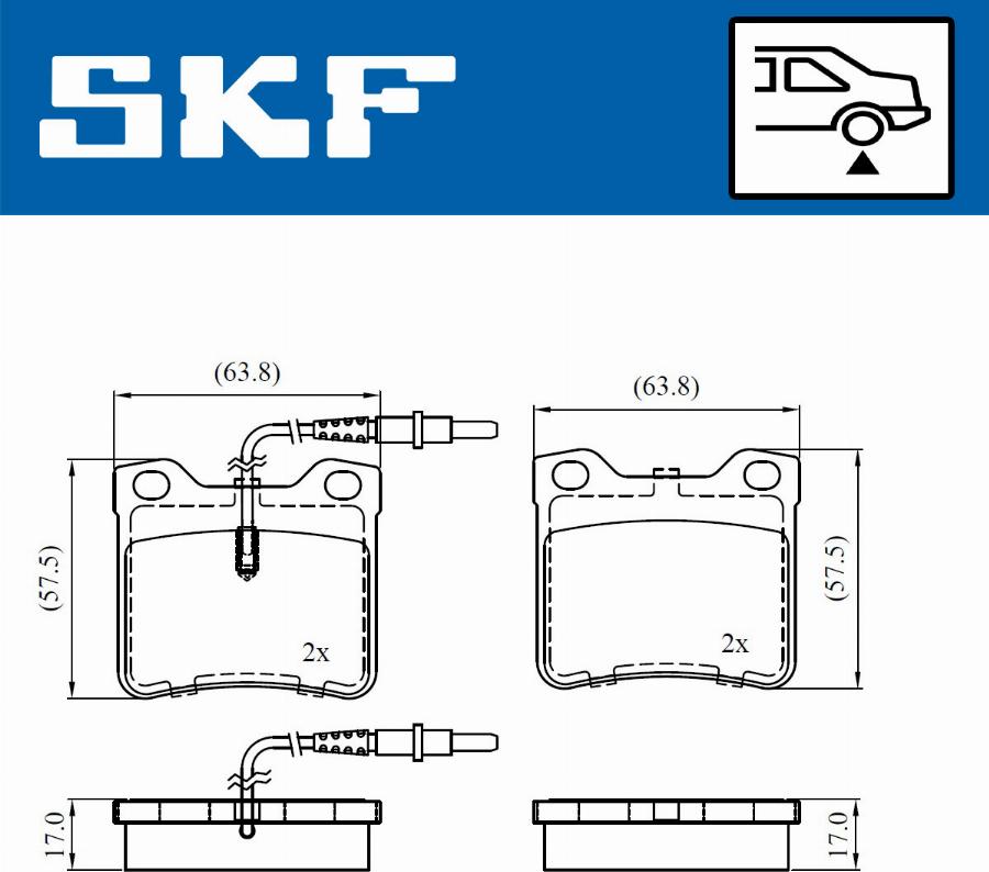 SKF VKBP 91059 E - Komplet Pločica, disk-kočnica www.molydon.hr