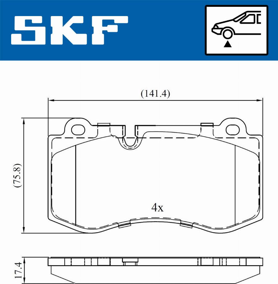SKF VKBP 80549 - Komplet Pločica, disk-kočnica www.molydon.hr