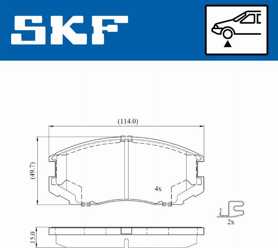 SKF VKBP 80715 A - Komplet Pločica, disk-kočnica www.molydon.hr