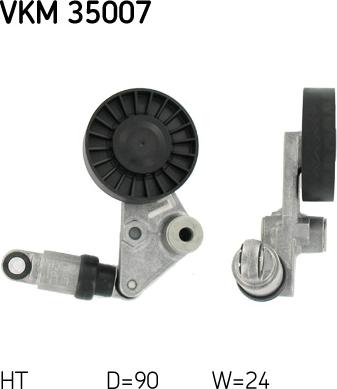 SKF VKM 35007 - Vodeći valjak , klinasti rebrasti remen  www.molydon.hr