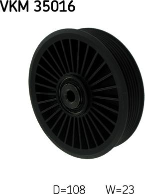 SKF VKM 35016 - Vodeći valjak , klinasti rebrasti remen  www.molydon.hr
