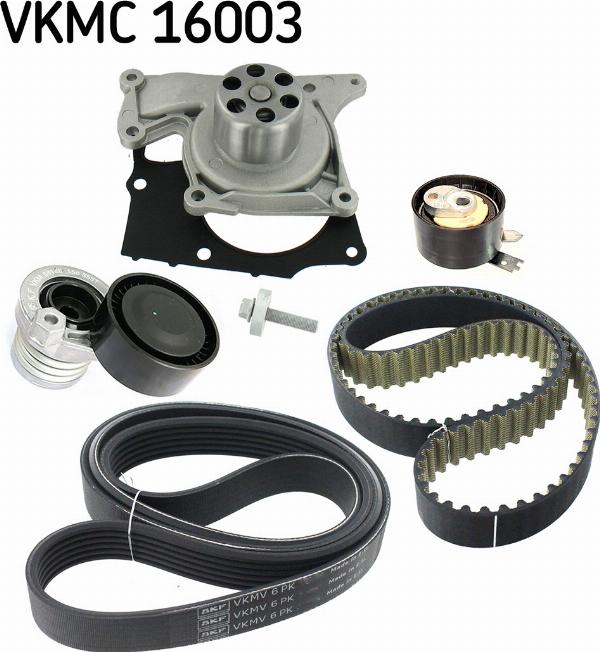 SKF VKMC 16003 - Vodena pumpa sa kompletom zupčastog remena www.molydon.hr