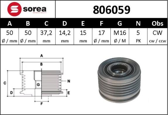 SNRA 806059 - Remenica, alternator www.molydon.hr