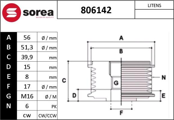 SNRA 806142 - Remenica, alternator www.molydon.hr