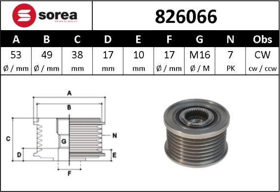 SNRA 826066 - Remenica, alternator www.molydon.hr