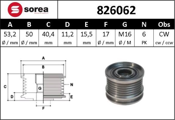SNRA 826062 - Remenica, alternator www.molydon.hr