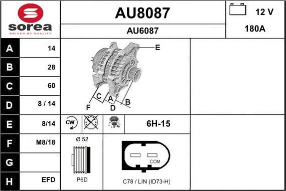 SNRA AU8087 - Alternator www.molydon.hr
