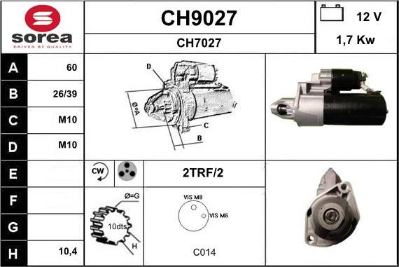 SNRA CH9027 - Starter www.molydon.hr