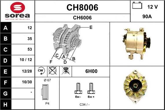 SNRA CH8006 - Alternator www.molydon.hr