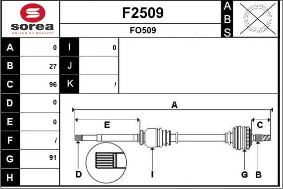SNRA F2509 - Pogonska osovina www.molydon.hr