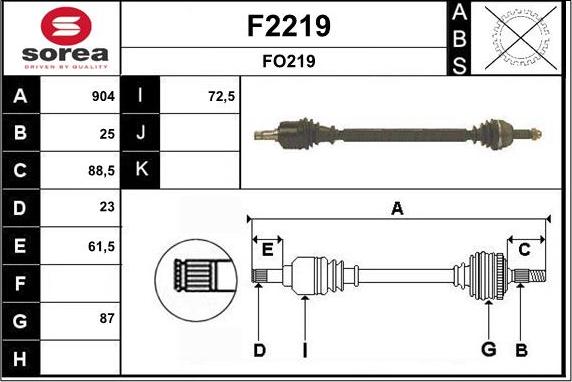 SNRA F2219 - Pogonska osovina www.molydon.hr