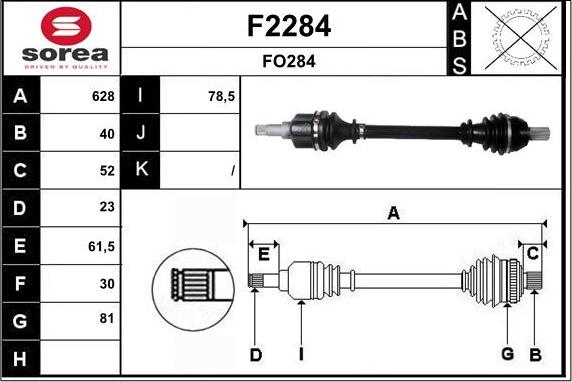 SNRA F2284 - Pogonska osovina www.molydon.hr