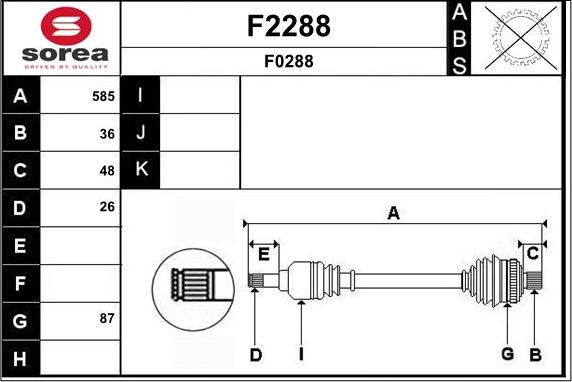 SNRA F2288 - Pogonska osovina www.molydon.hr
