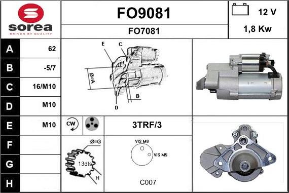 SNRA FO9081 - Starter www.molydon.hr