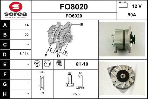 SNRA FO8020 - Alternator www.molydon.hr