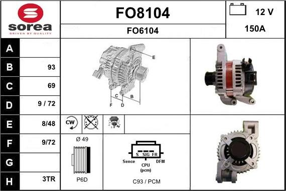 SNRA FO8104 - Alternator www.molydon.hr
