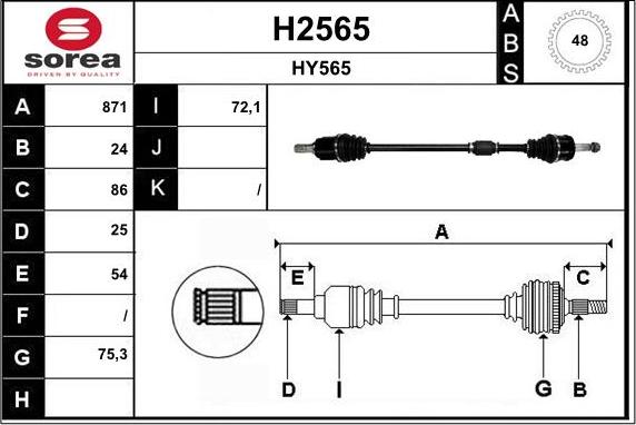 SNRA H2565 - Pogonska osovina www.molydon.hr