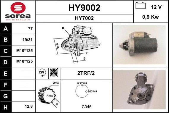 SNRA HY9002 - Starter www.molydon.hr