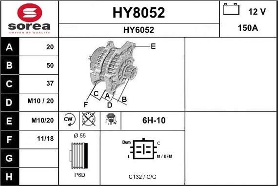 SNRA HY8052 - Alternator www.molydon.hr