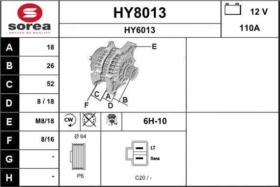 SNRA HY8013 - Alternator www.molydon.hr