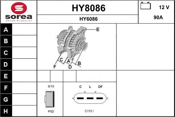 SNRA HY8086 - Alternator www.molydon.hr