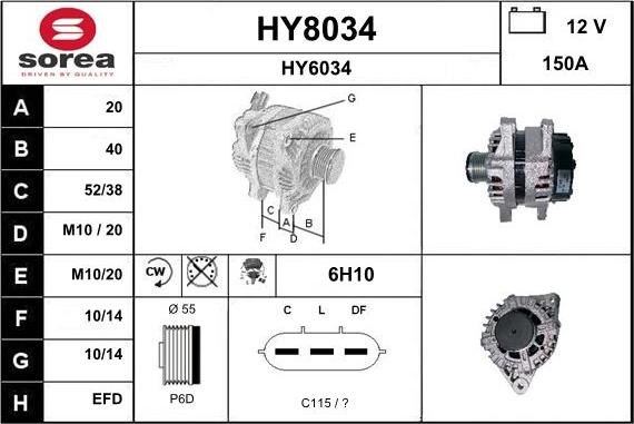 SNRA HY8034 - Alternator www.molydon.hr