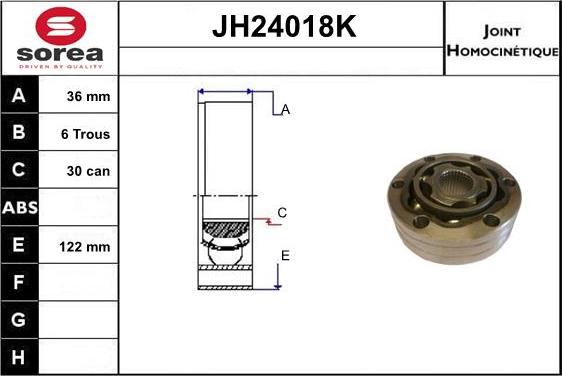 SNRA JH24018K - Kardan, Pogonska osovina www.molydon.hr