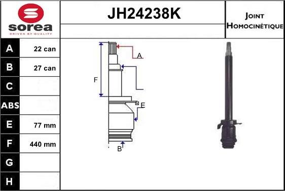 SNRA JH24238K - Kardan, Pogonska osovina www.molydon.hr