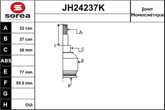 SNRA JH24237K - Kardan, Pogonska osovina www.molydon.hr