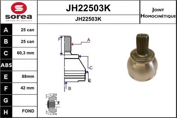 SNRA JH22503K - Kardan, Pogonska osovina www.molydon.hr