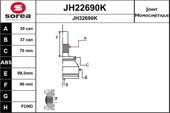 SNRA JH22690K - Kardan, Pogonska osovina www.molydon.hr
