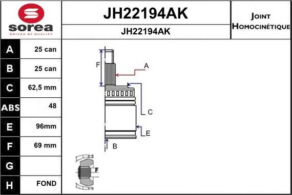SNRA JH22194AK - Kardan, Pogonska osovina www.molydon.hr
