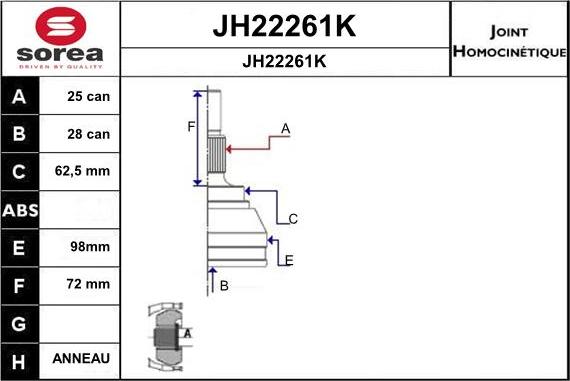 SNRA JH22261K - Kardan, Pogonska osovina www.molydon.hr