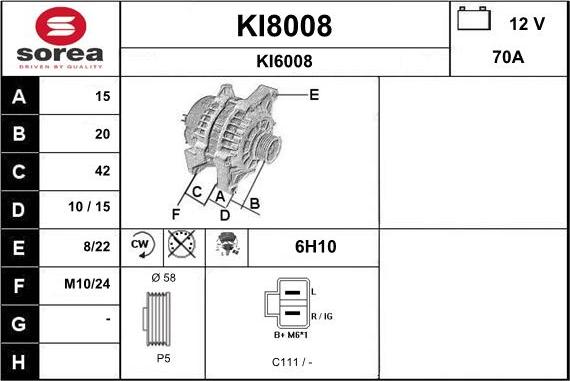 SNRA KI8008 - Alternator www.molydon.hr
