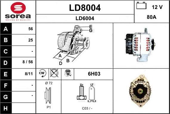SNRA LD8004 - Alternator www.molydon.hr