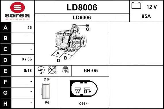 SNRA LD8006 - Alternator www.molydon.hr