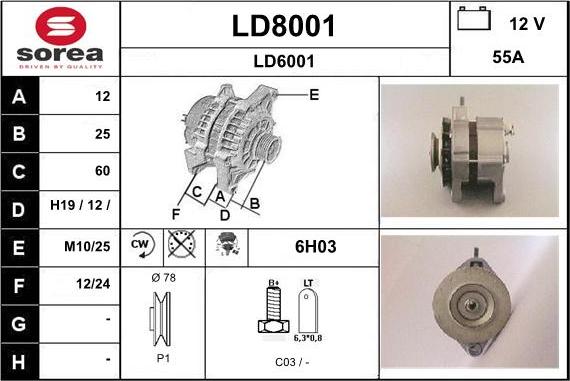 SNRA LD8001 - Alternator www.molydon.hr