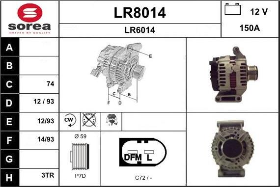 SNRA LR8014 - Alternator www.molydon.hr