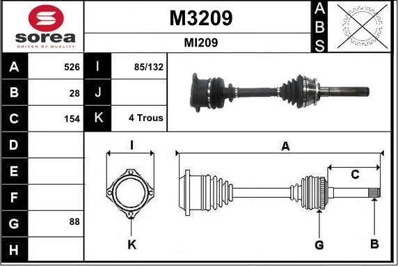 SNRA M3209 - Pogonska osovina www.molydon.hr
