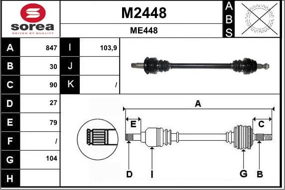 SNRA M2448 - Pogonska osovina www.molydon.hr