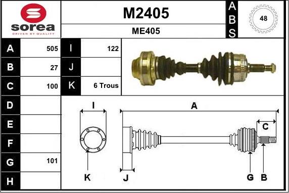 SNRA M2405 - Pogonska osovina www.molydon.hr