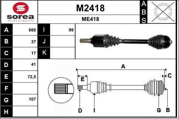 SNRA M2418 - Pogonska osovina www.molydon.hr