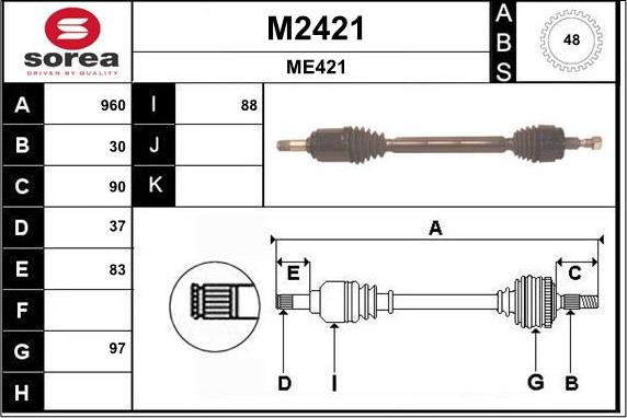 SNRA M2421 - Pogonska osovina www.molydon.hr