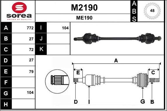 SNRA M2190 - Pogonska osovina www.molydon.hr